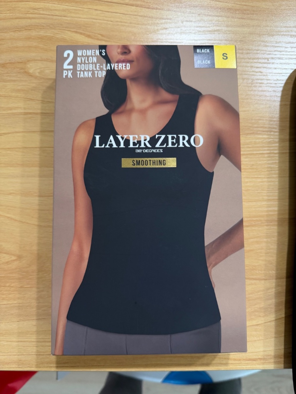 Layer Zero By 32 Degrees Womens 2 Pack Smoothing Double Layer Nylon Stretch Tops - Picture 5 of 6